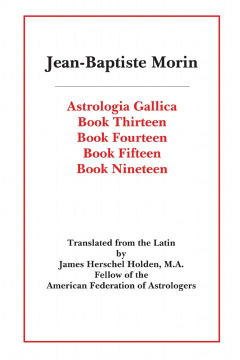 Astrologia Gallica Books 13, 14, 15, 19