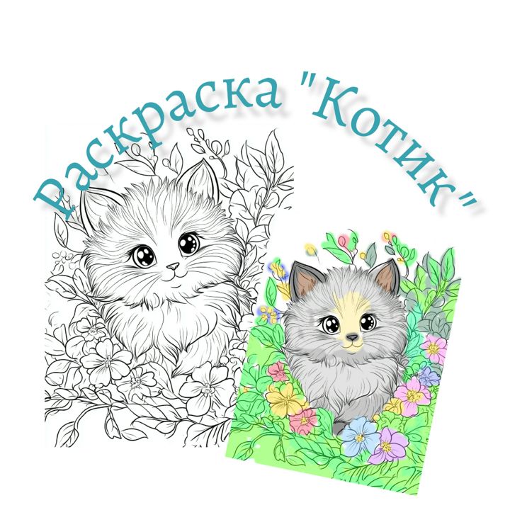 Раскраска "Котик"