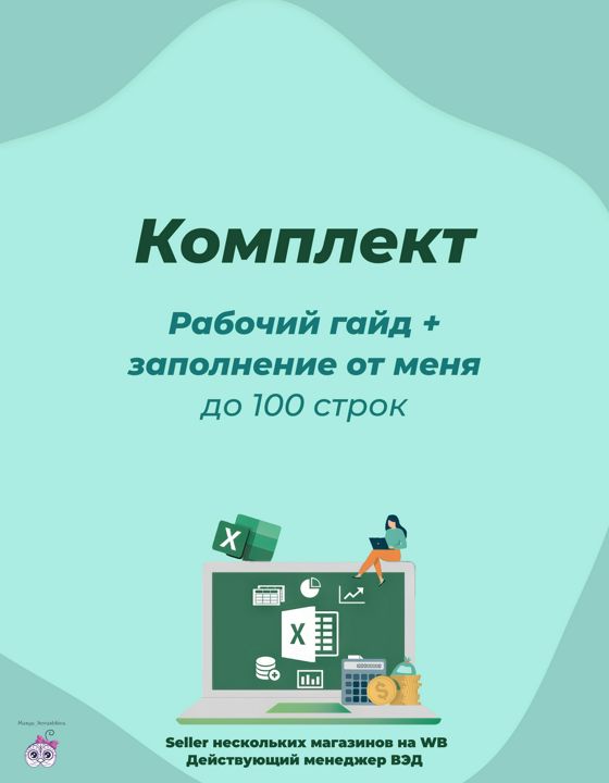 Комплект: гайд (углубленное план. цены с пониманием участия в акциях ) + дополнение (до 100 строк)