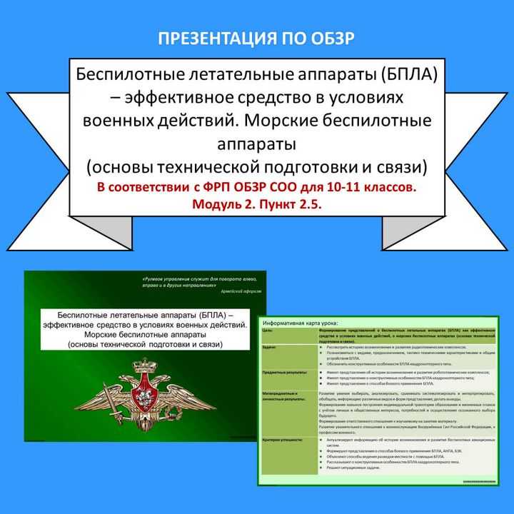 Презентация по ОБЗР Презентация по ОБЗР "Беспилотные летательные аппараты (БПЛА). Морские беспилотны