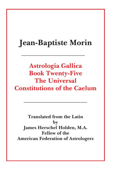 Astrologia Gallica Book 25