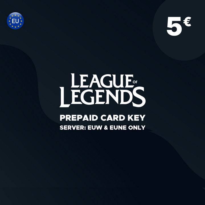 League of Legend Riot Points 5 EUR (€) Европа / Пополнение счета / Код активации Евро / Подарочная