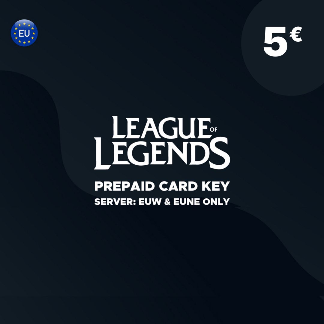 League of Legend Riot Points 5 EUR (€) Европа / Пополнение счета / Код активации Евро / Подарочная