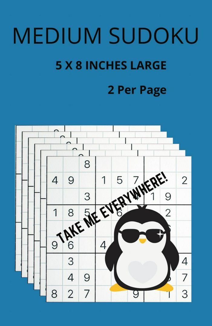 Medium Sudoku 5x8 Inches Size Book