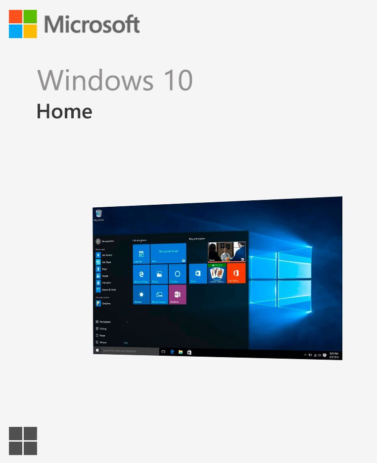 Лицензионный ключ активации для Windows 10 Home (Домашняя)