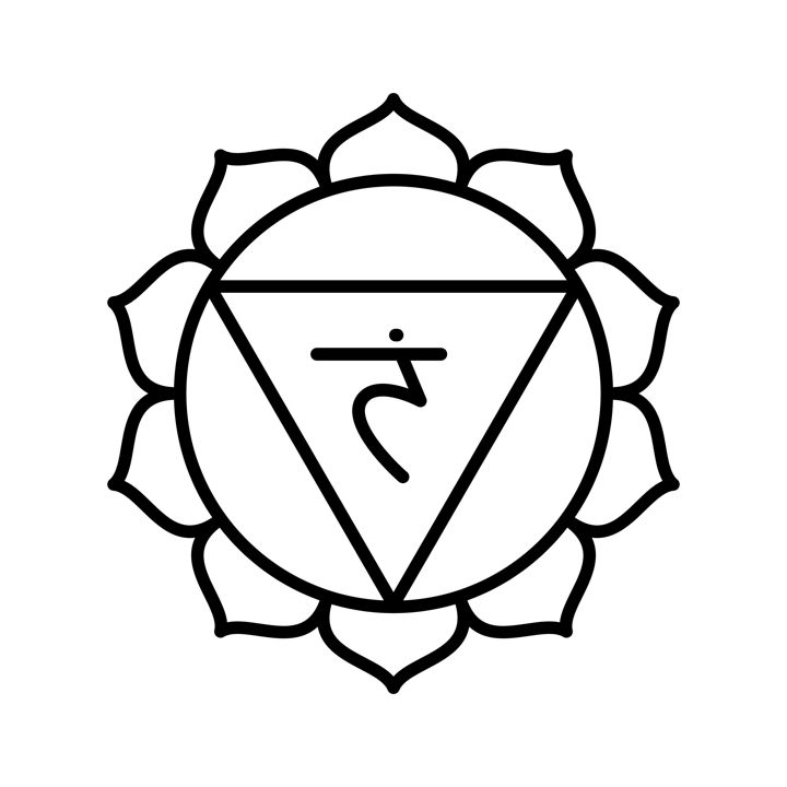 Манипура чакра. Векторная иллюстрация. Йога