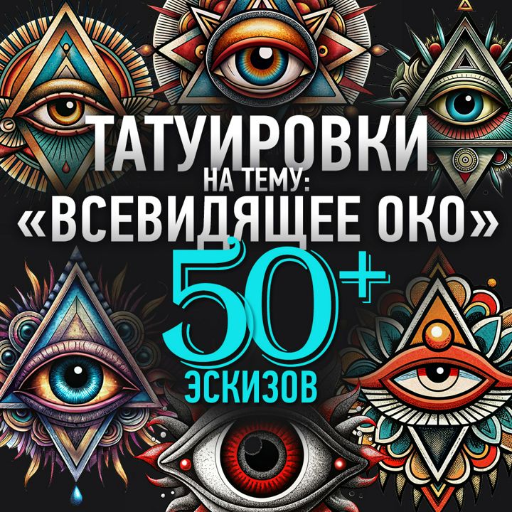 Эскизы татуировок на тему «Всевидящее Око» 50 штук