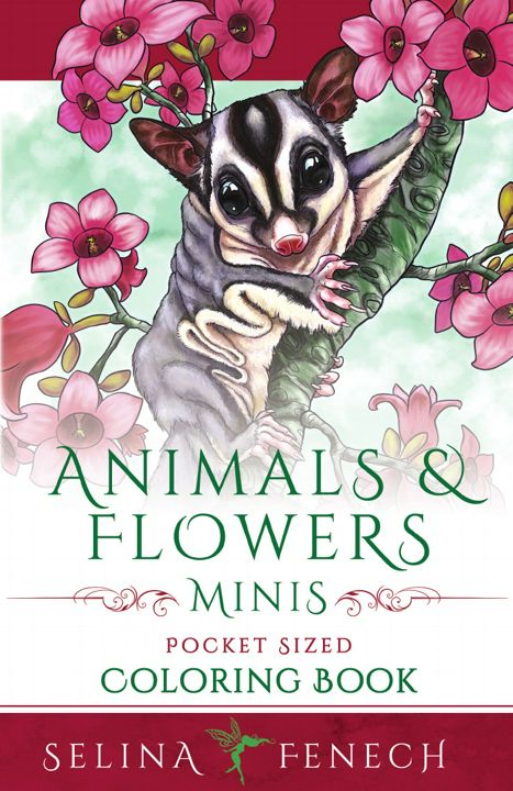 Animals and Flowers Minis - Pocket Sized Coloring Book