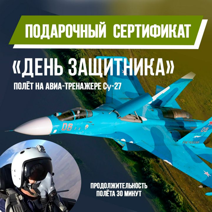 Полет на авиатренажере Су-27, День защитника, 30 минут