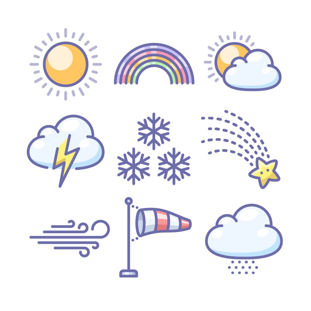 Unigrid Phantom — Погода, 35 цветных векторных иконок