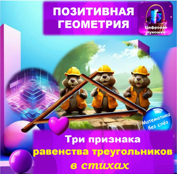 Геометрия в стихах. Три признака равенства треугольников в стихах