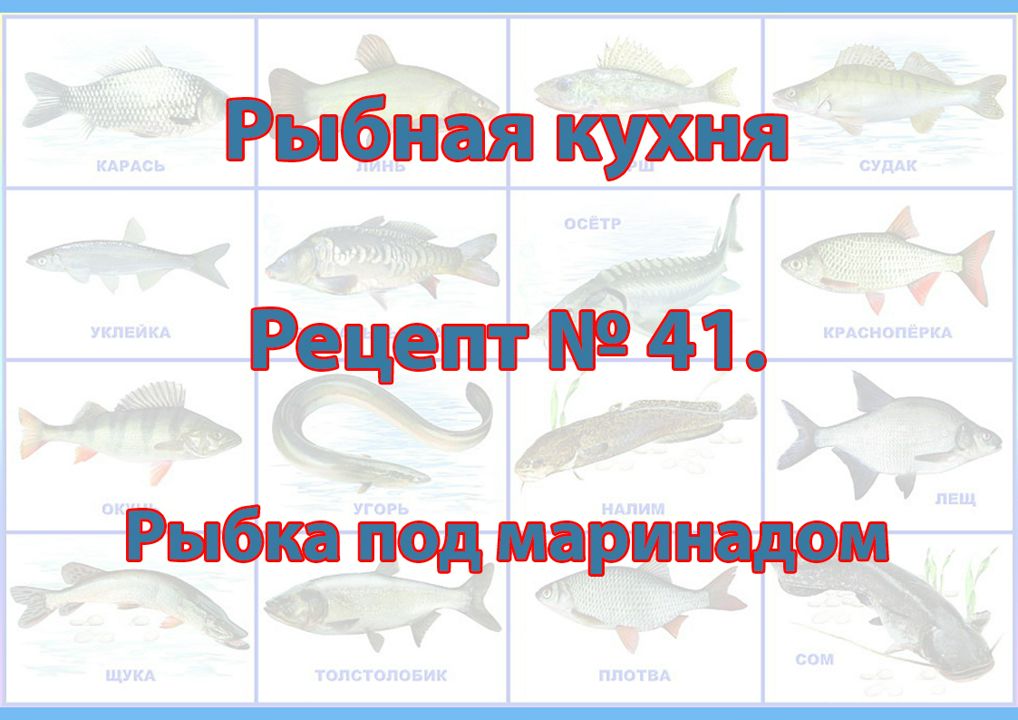 Рыбная кухня Рецепт № 41 Рыбка под маринадом