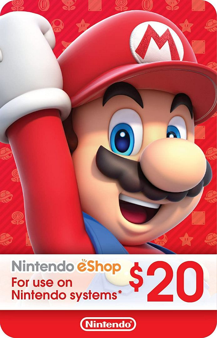 Цифровая подарочная карта Nintendo eShop (20 USD, США), арт.3322