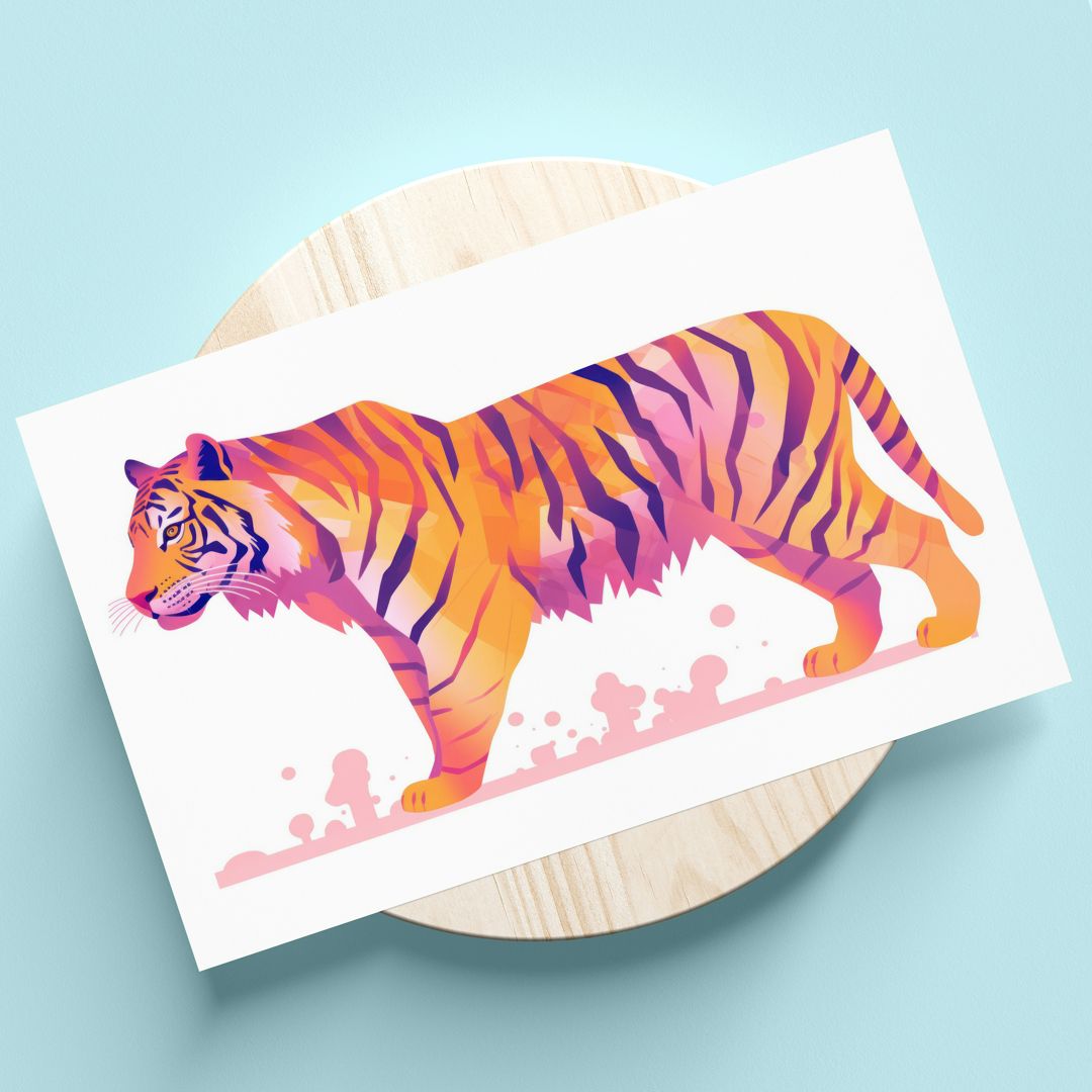 Тигр. Иллюстрация для печати или цифрового дизайна