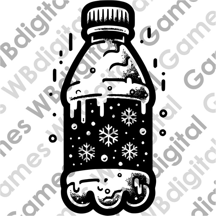Холодная пластиковая бутылка газированной воды, покрытая инеем и льдом. Прохладный напиток в