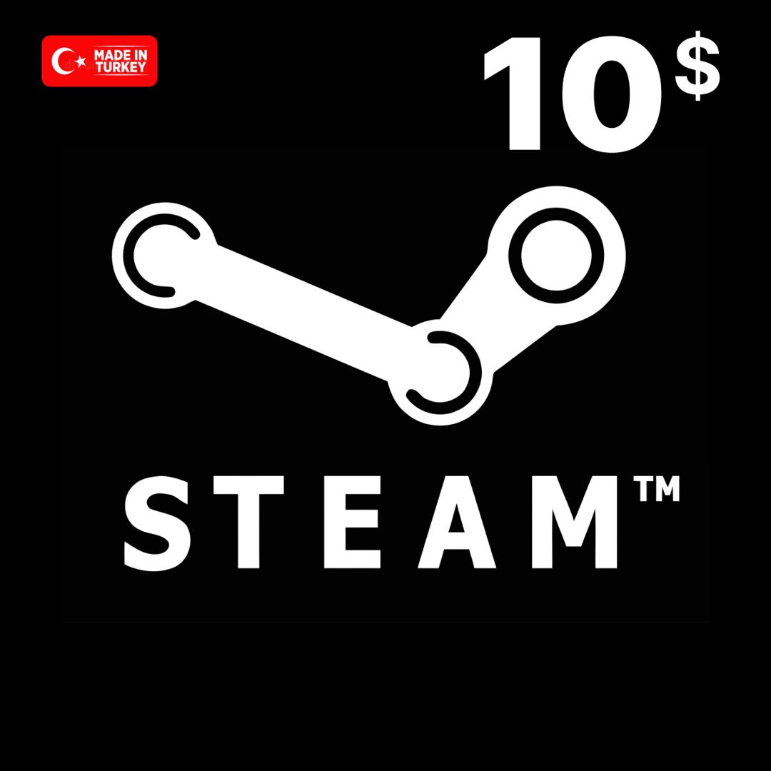 Пополнение кошелька Steam на 10 USD/ Код активации Турция/ Подарочная карта Стим/ Gift Card 10$ Turk