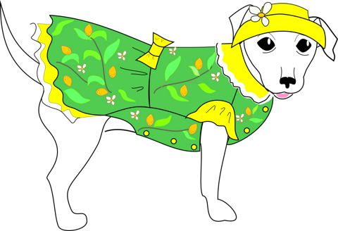 Выкройка платья для собаки размера S - dress for dogs - скачать на ...