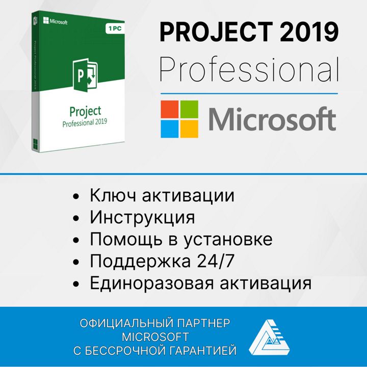 Microsoft Project 2019 Pro (Активация в программе, электронный ключ, русский язык)
