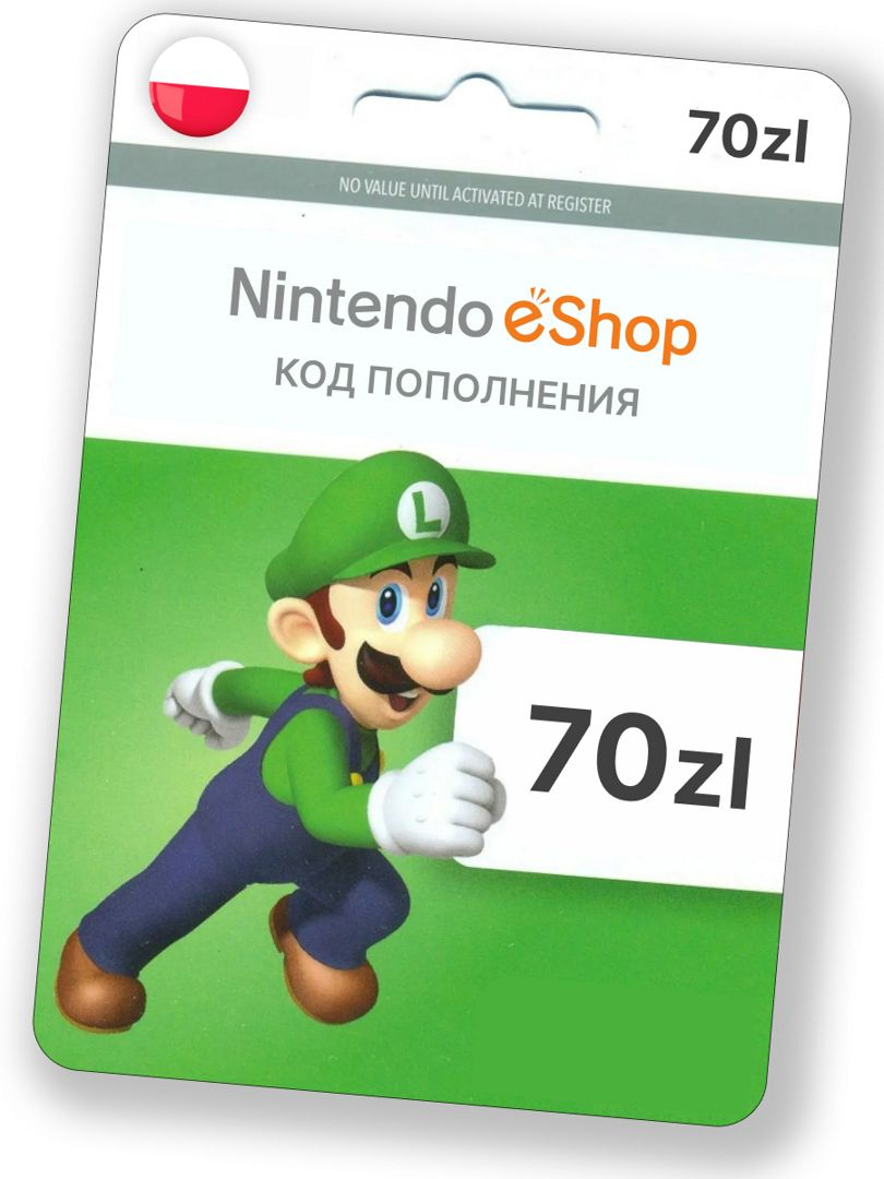 Карта оплаты Nintendo eShop Gift Card 70 PLN
