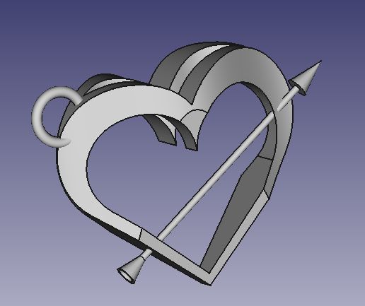 Сердце-губы, брелок или подвеска. 3D модель формата stl для печати на ...