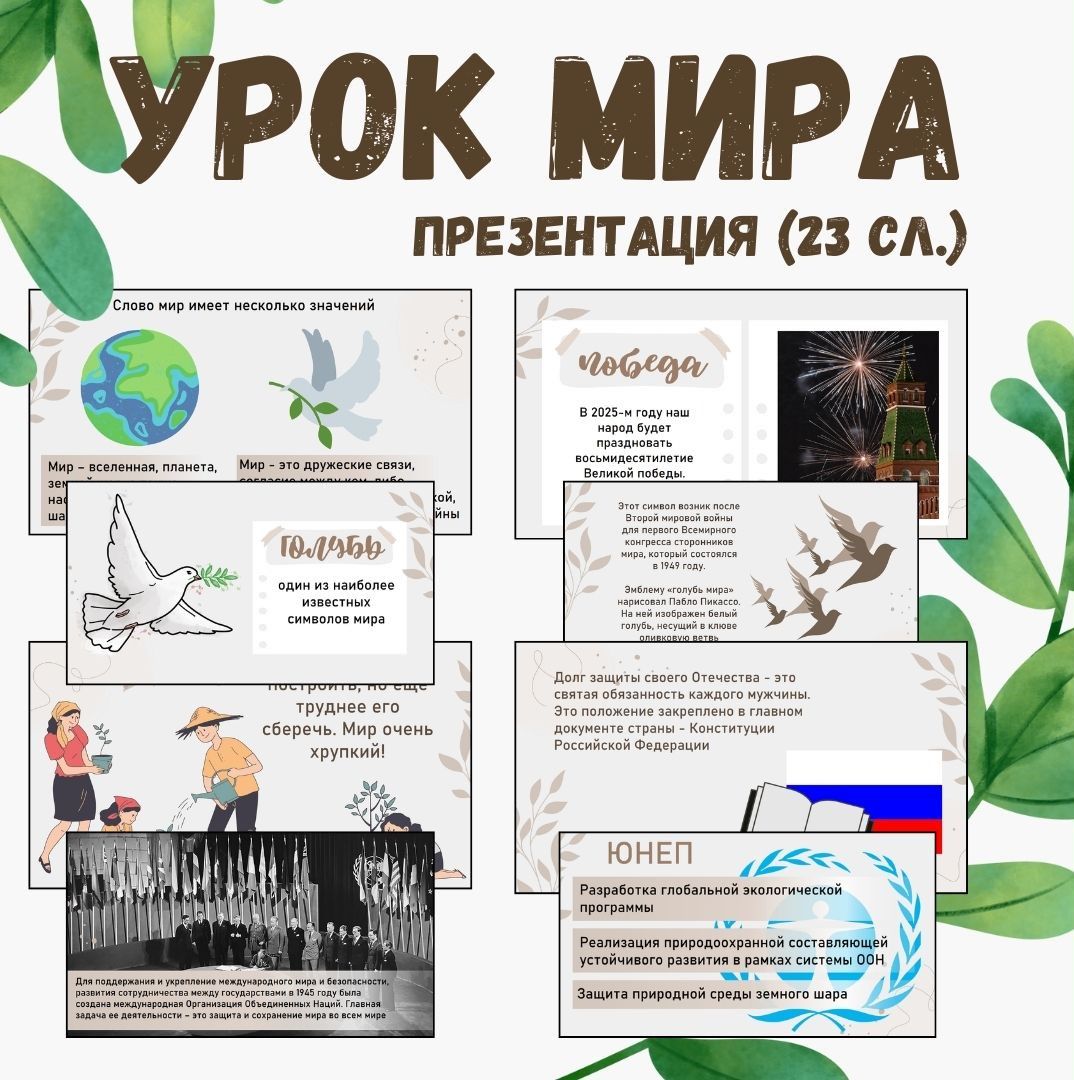 Урок мира. Презентация. 21 сентября. Международный день мира