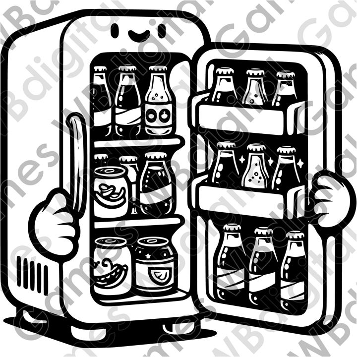 Холодильник с открытой дверью, наполненный охлажденными газированными напитками. Поставка крутых