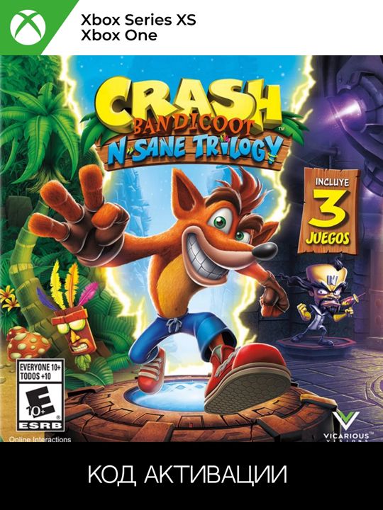 Игра Crash Bandicoot N. Sane Trilogy для XBOX ONE|SERIES X|S (Ключ активации)