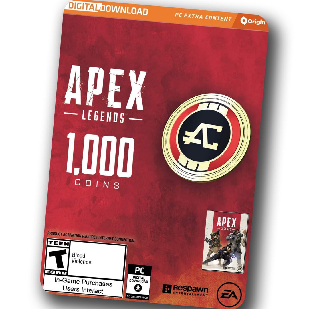 Apex Legends 1000 Coins код пополнения Апекс PC/Origin/EA app