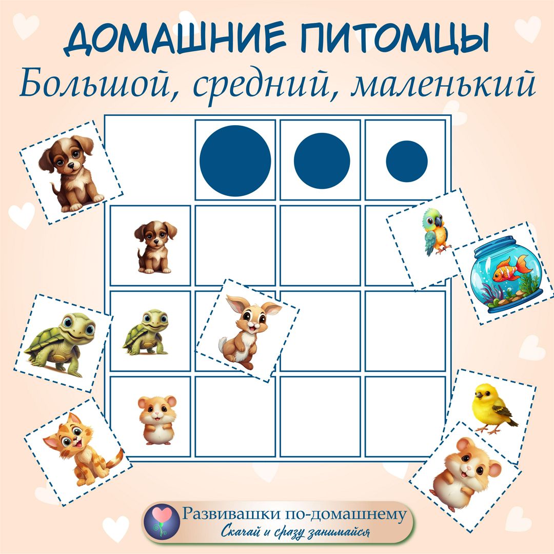 Домашние питомцы. Большой, средний, маленький - Аля Рыбочкина - скачать ...