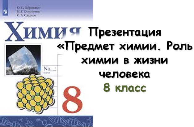 Презентация + РЛ "Предмет химии. Роль химии в жизни человека", 8 кл