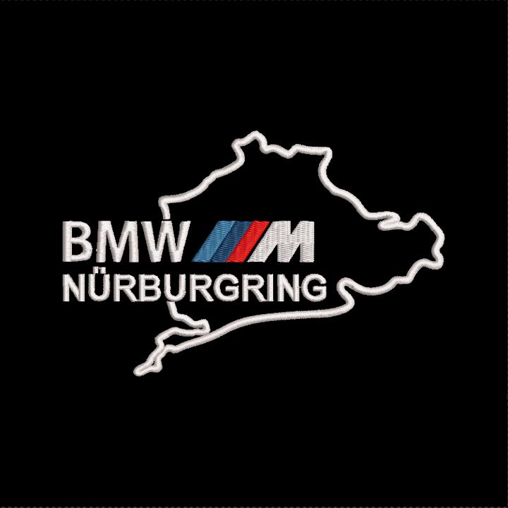 BMW Nürburgring. Дизайн машинной вышивки.