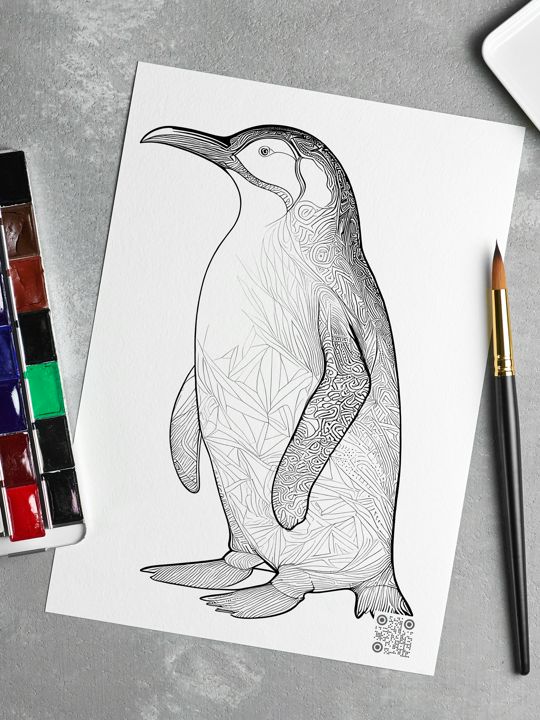 Раскраска Пингвинио, набор из 10 картинок