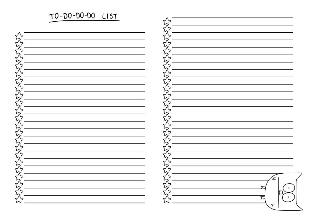 Лист для записи «To-do-do-do list» (горизонтальный)