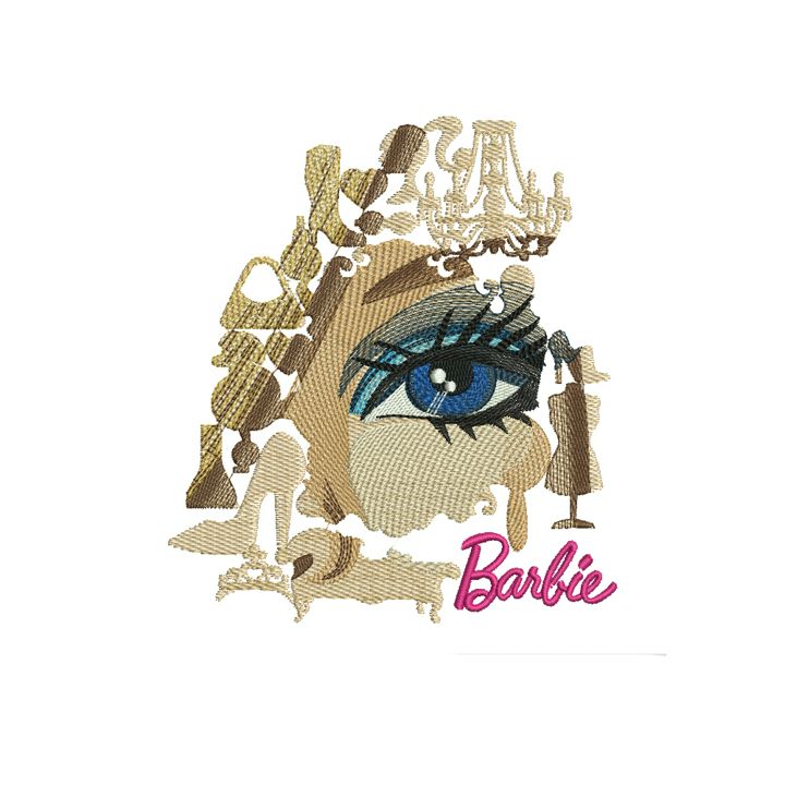 Дизайн машинной вышивки "Barbie 3"