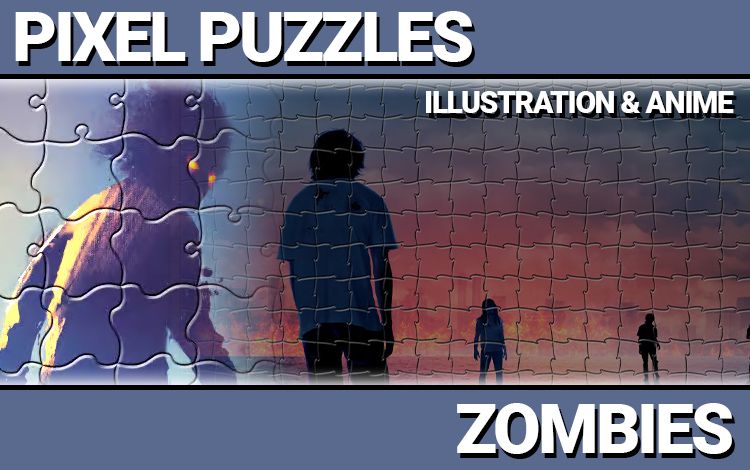 Pixel Puzzles Illustrations & Anime - Jigsaw Pack: Zombies