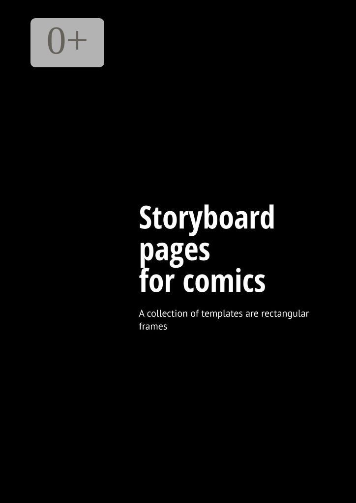 Storyboard pages for comics