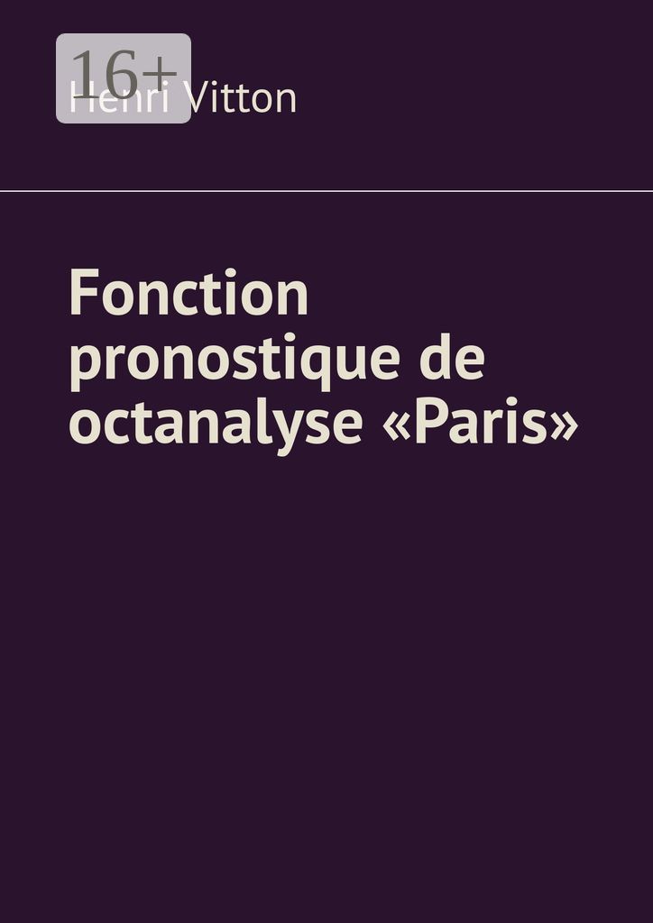 Fonction pronostique de octanalyse "Paris"
