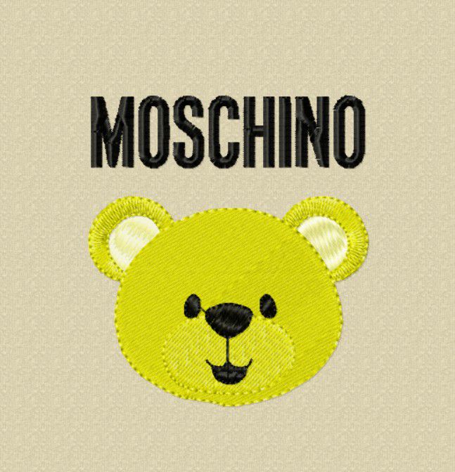 Дизайн машинной вышивки Логотип Москино / Moschino