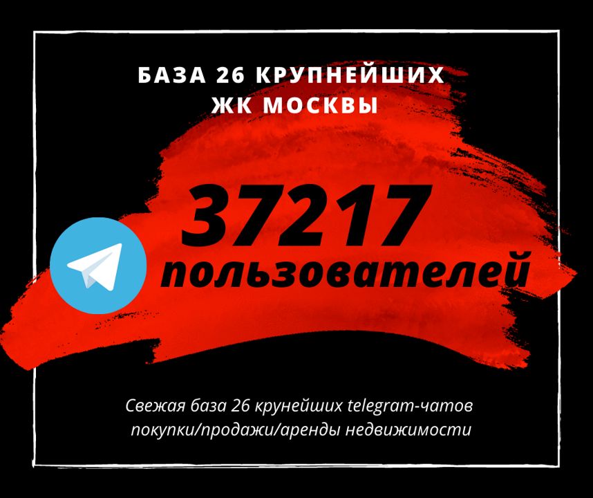 База 26 крупнейших telegram-чатов ЖК Москвы