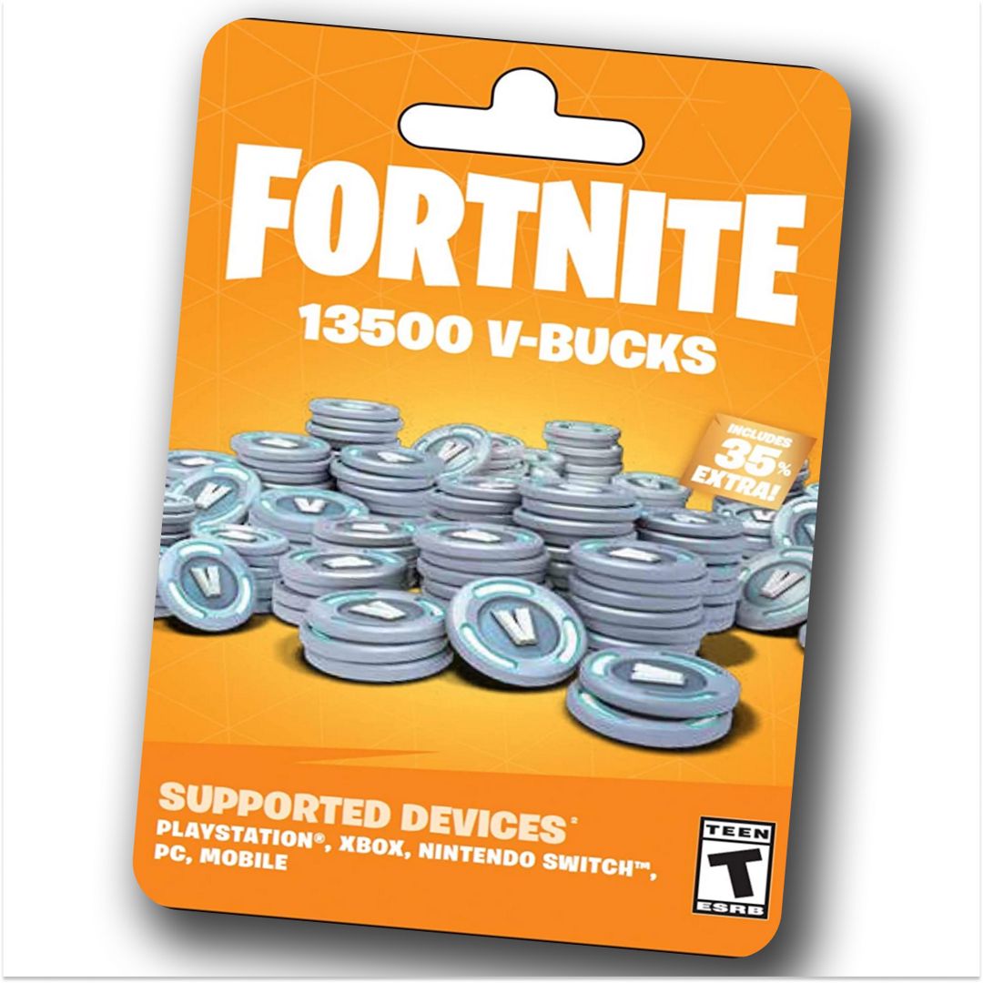 Fortnite 13500 V-Bucks код для активации, вбаксы фортнайт - официальный ключ пополнения