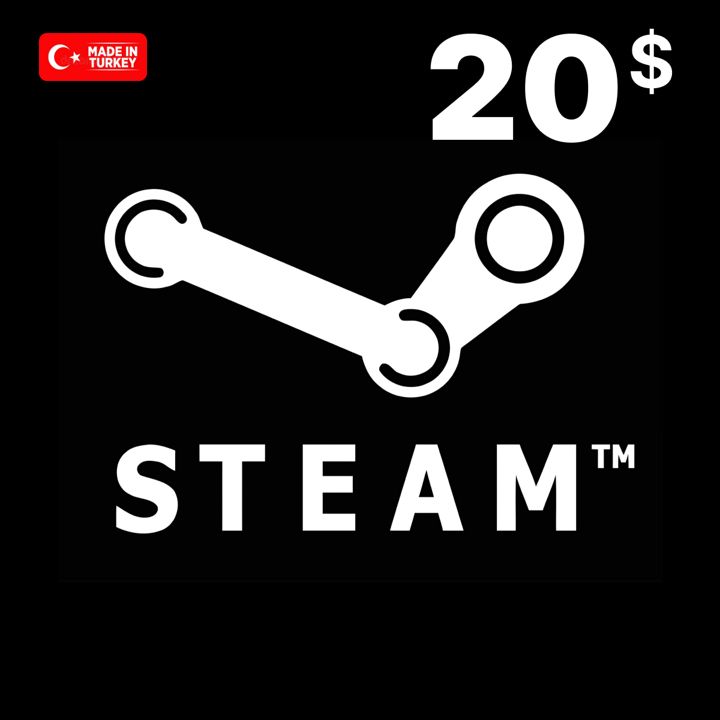 Пополнение кошелька Steam на 20 USD / Код активации Турция / Подарочная карта Стим / Gift Card 20$