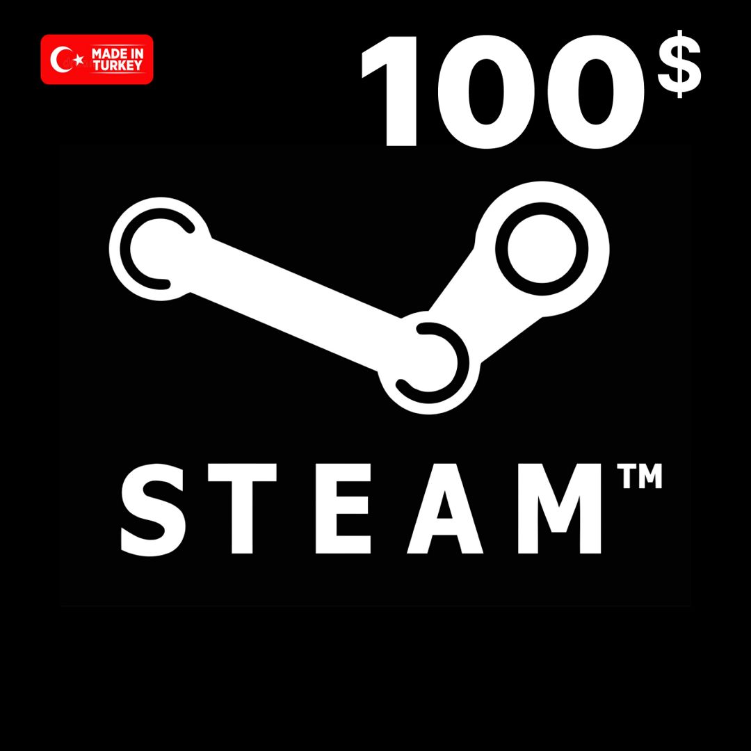 Пополнение кошелька Steam на 100 USD / Код активации Турция / Подарочная карта Стим / Gift Card 100$