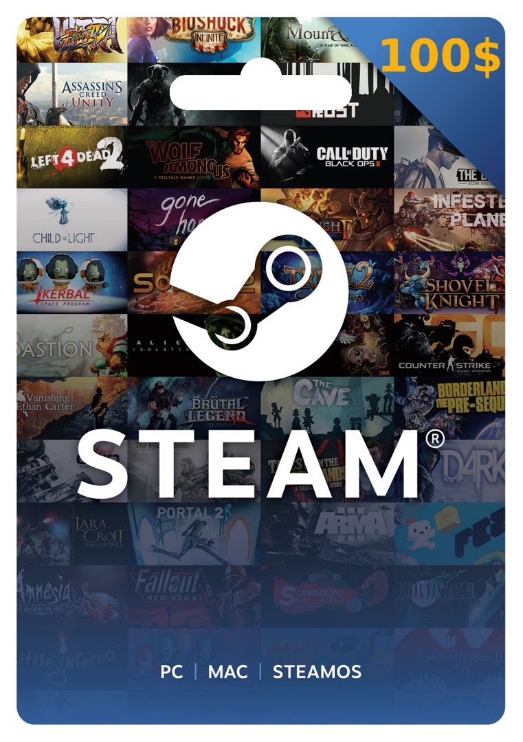 Подарочная карта Steam 100 $ (USA) - скачать ключи на Wildberries ...
