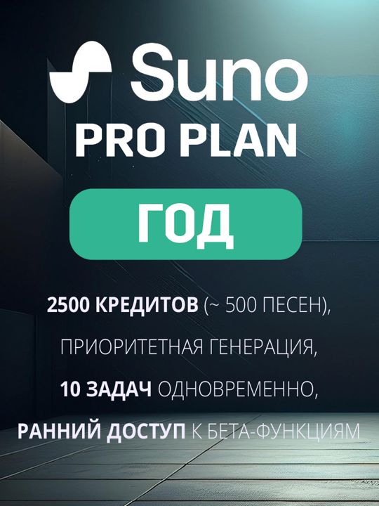 Suno Pro Подписка на год - Суно Про