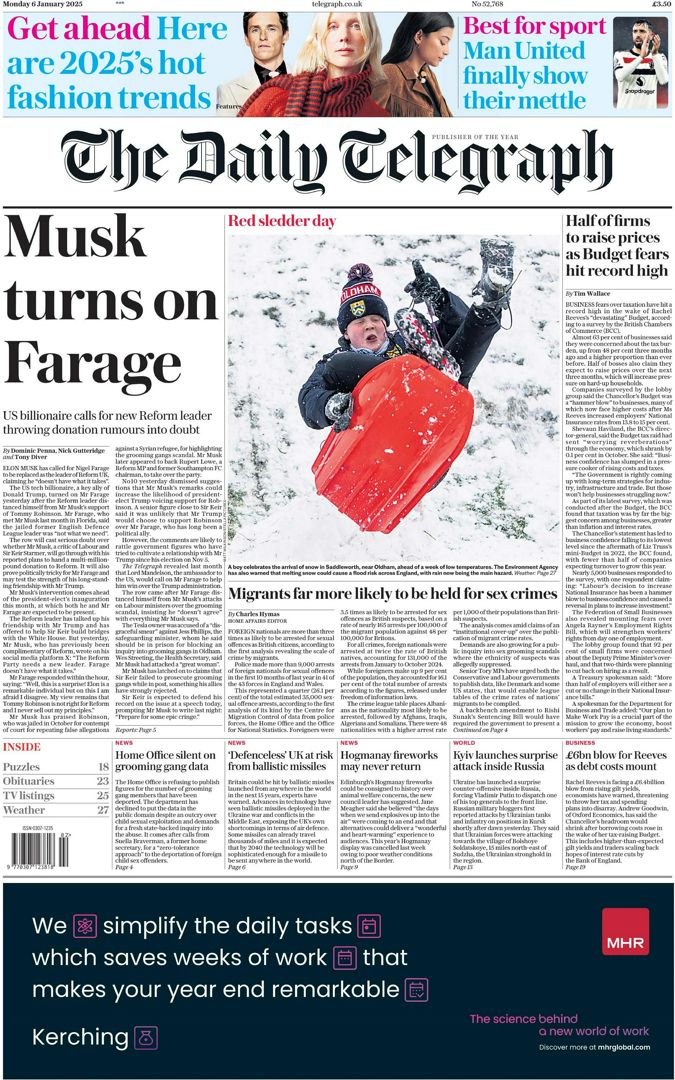 The Daily Telegraph - 6 января 2025 г. - BDS - скачать на Wildberries ...
