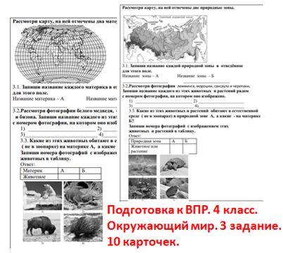 Подготовка к ВПР. Окружающий мир. 4 класс. 3 задание. 10 вариантов ...