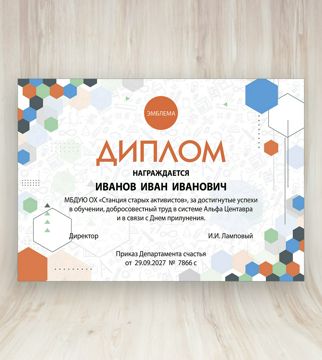 Чистый бланк диплома для заполнения в графических программах и ...