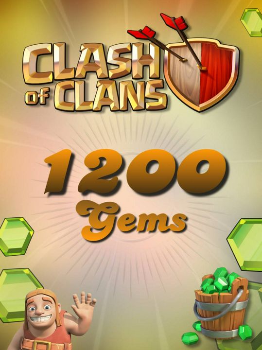 Пополнение 1200 гемов в Clash Of Clans