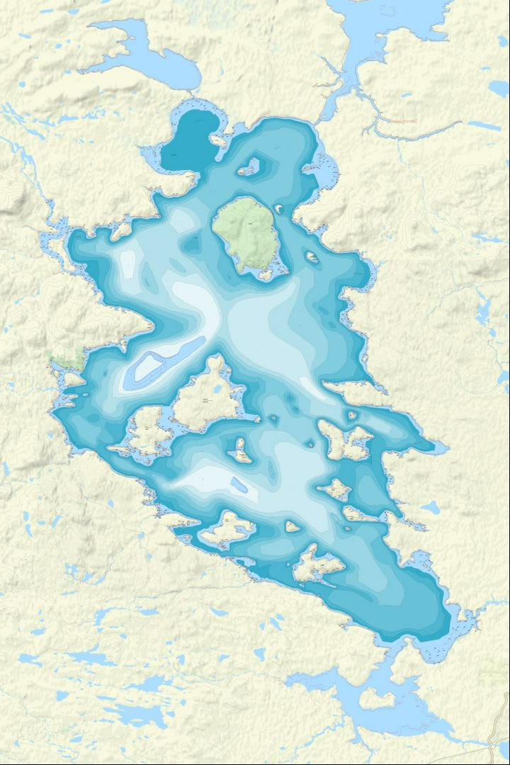 Карта глубин Пя озера Карелиии от Navimakers.ru