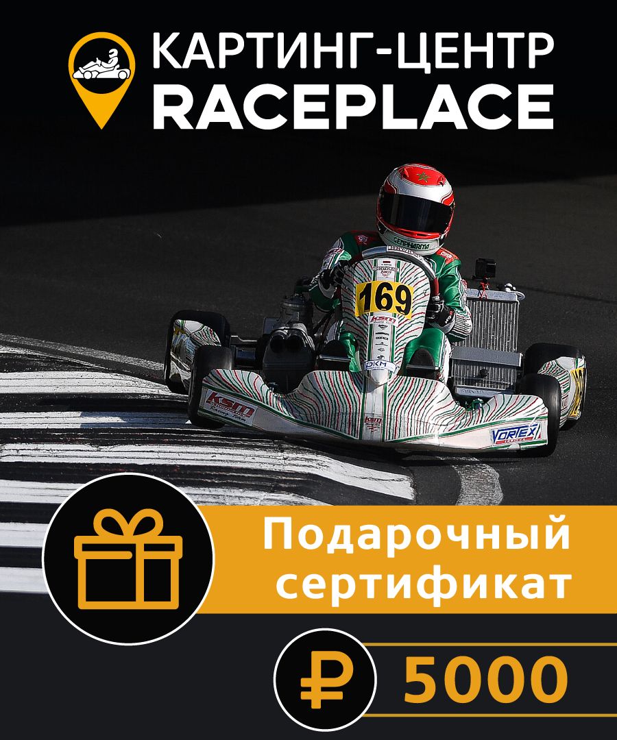 Электронный сертификат в картинг-центр RacePlace Мытищи 5000 руб.